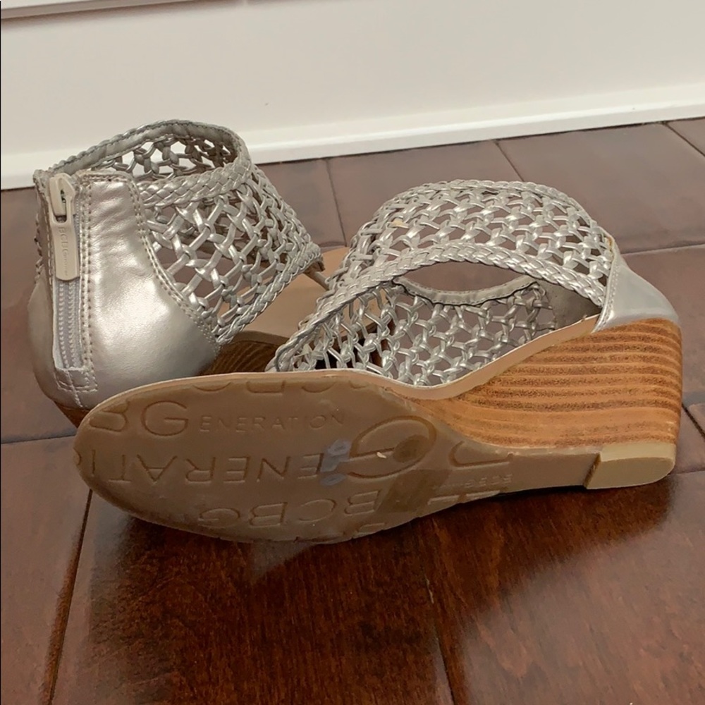 Bcbgeneration Silver Netted Wedges - image 5